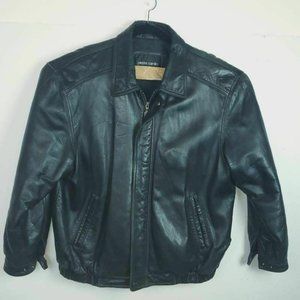 Pierre Cardin Womens Leather Bomber Jacket Black